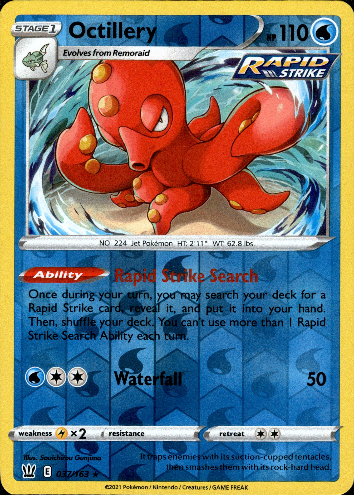 Octillery - 037/163 - Battle Styles - Reverse Holo - Card Cavern