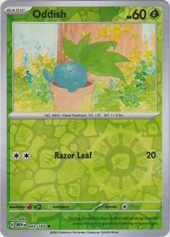 Oddish - 043/165 - Scarlet & Violet 151 - Reverse Holo - Card Cavern