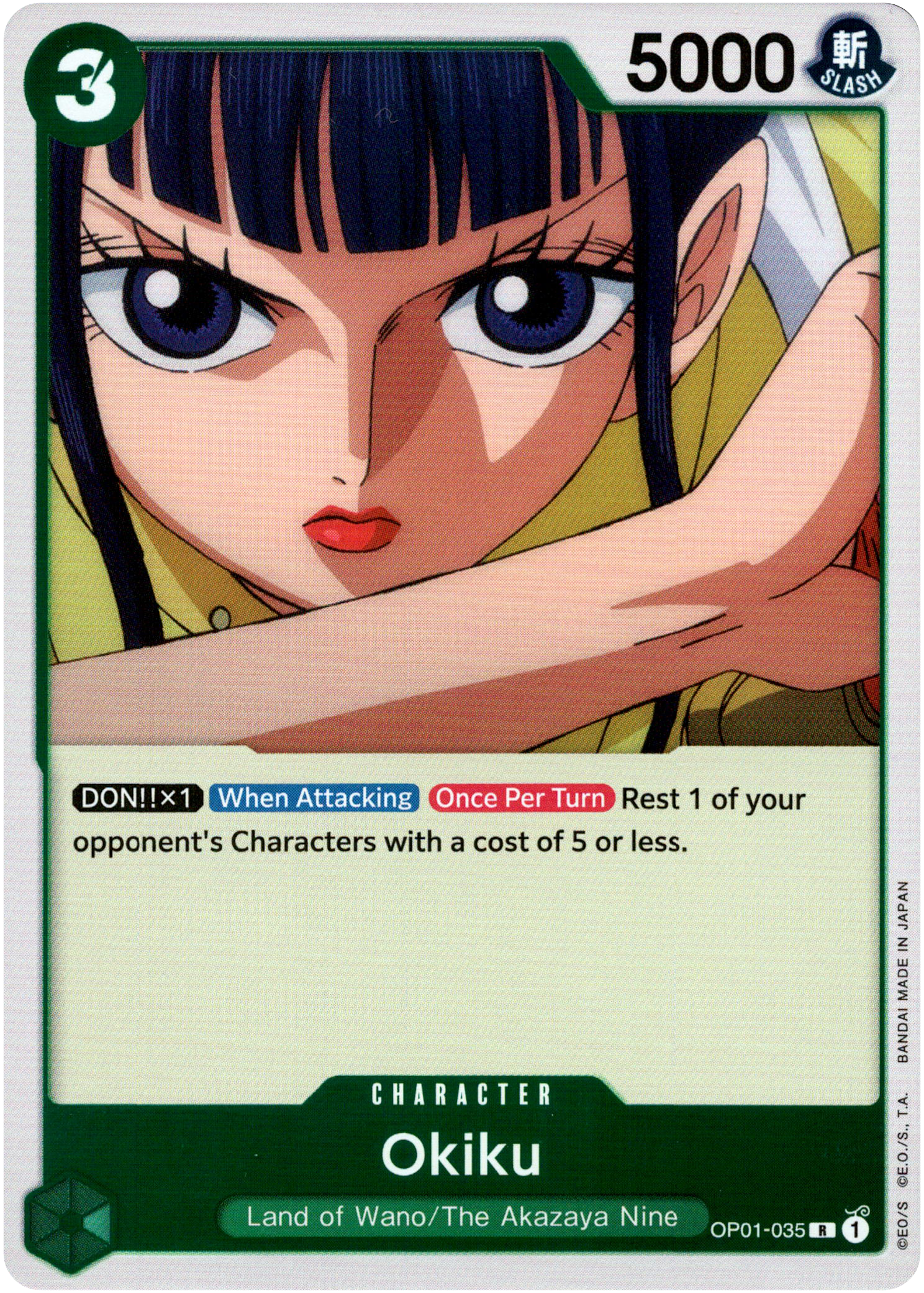 Okiku - OP01-035 R - Romance Dawn - Foil - Card Cavern
