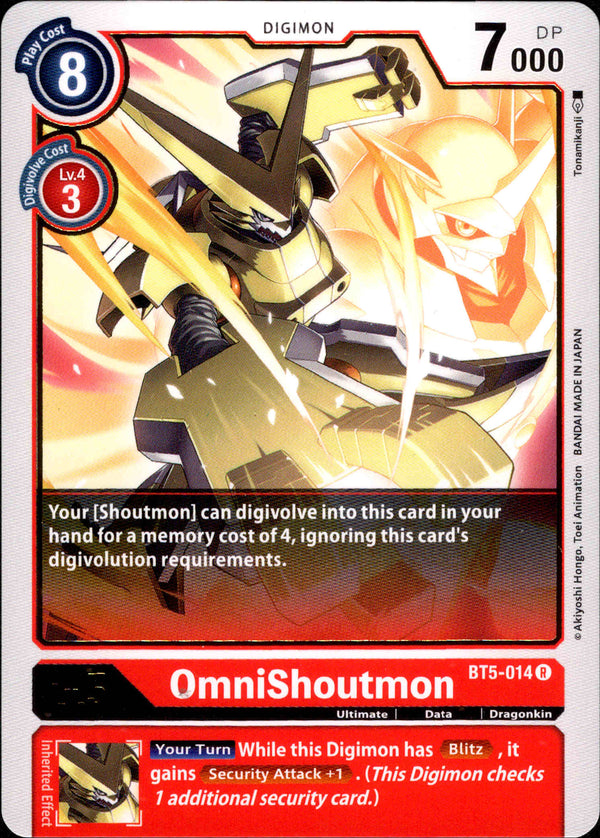 OmniShoutmon - BT5-014 - Battle Of Omni - Card Cavern