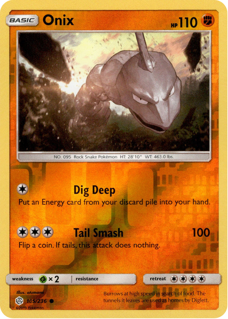 holographic onix card Onix - 105/236 - Cosmic Eclipse