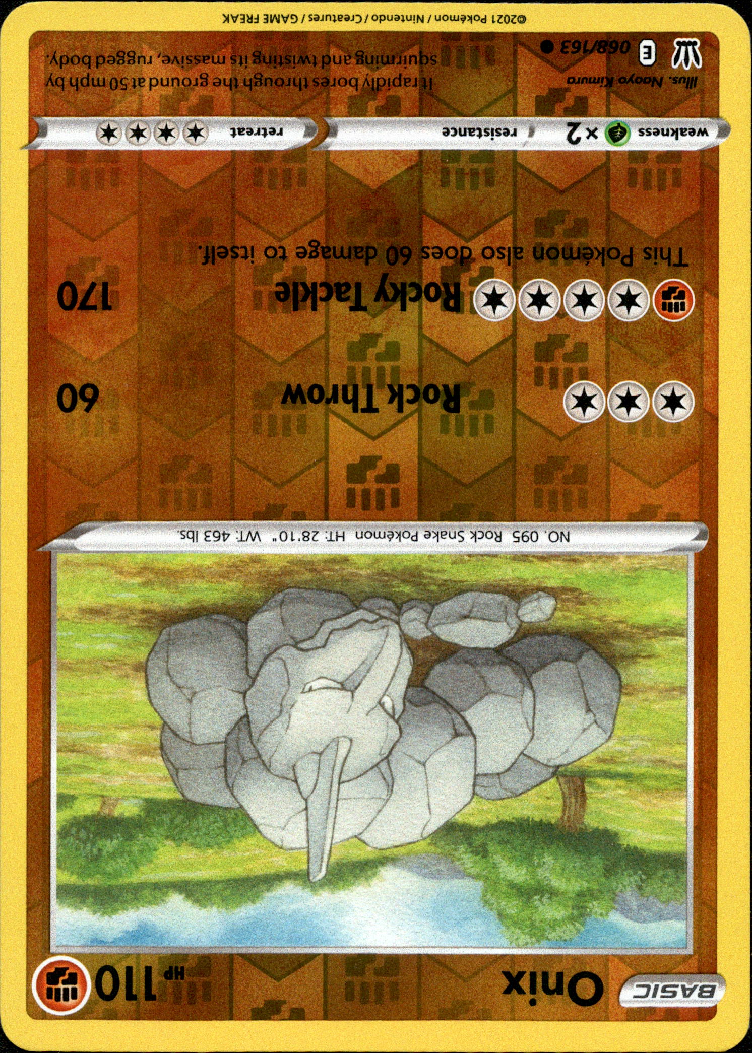 Onix - 068/163 - Battle Styles - Reverse Holo - Card Cavern
