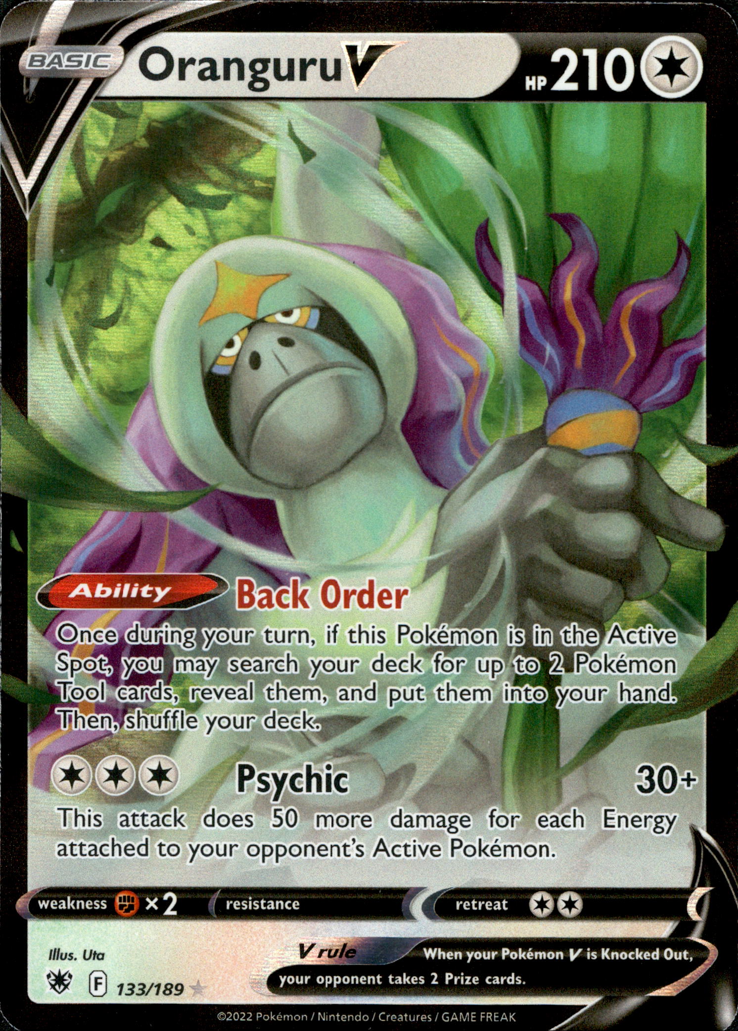 Oranguru V - 133/189 - Astral Radiance - Holo - Card Cavern
