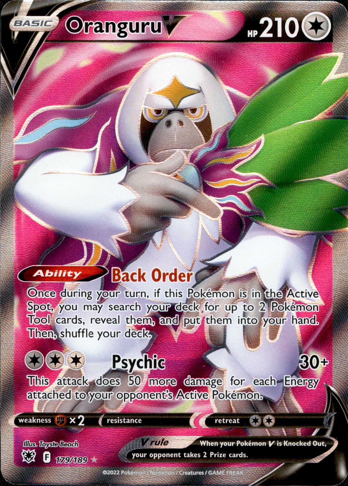 Oranguru V Full Art - 179/189 - Astral Radiance - Holo - Card Cavern
