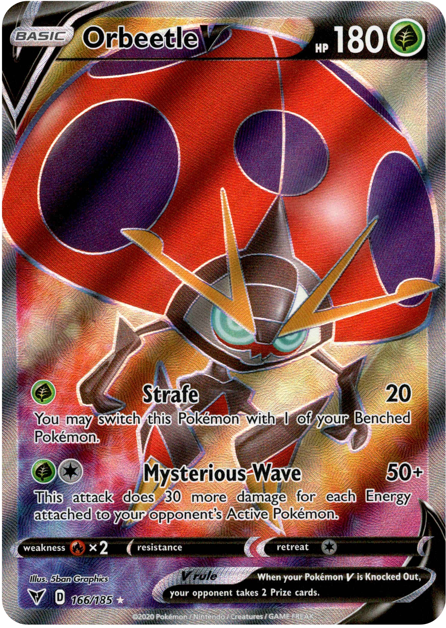 Orbeetle V Full Art - 166/185 - Vivid Voltage - Card Cavern