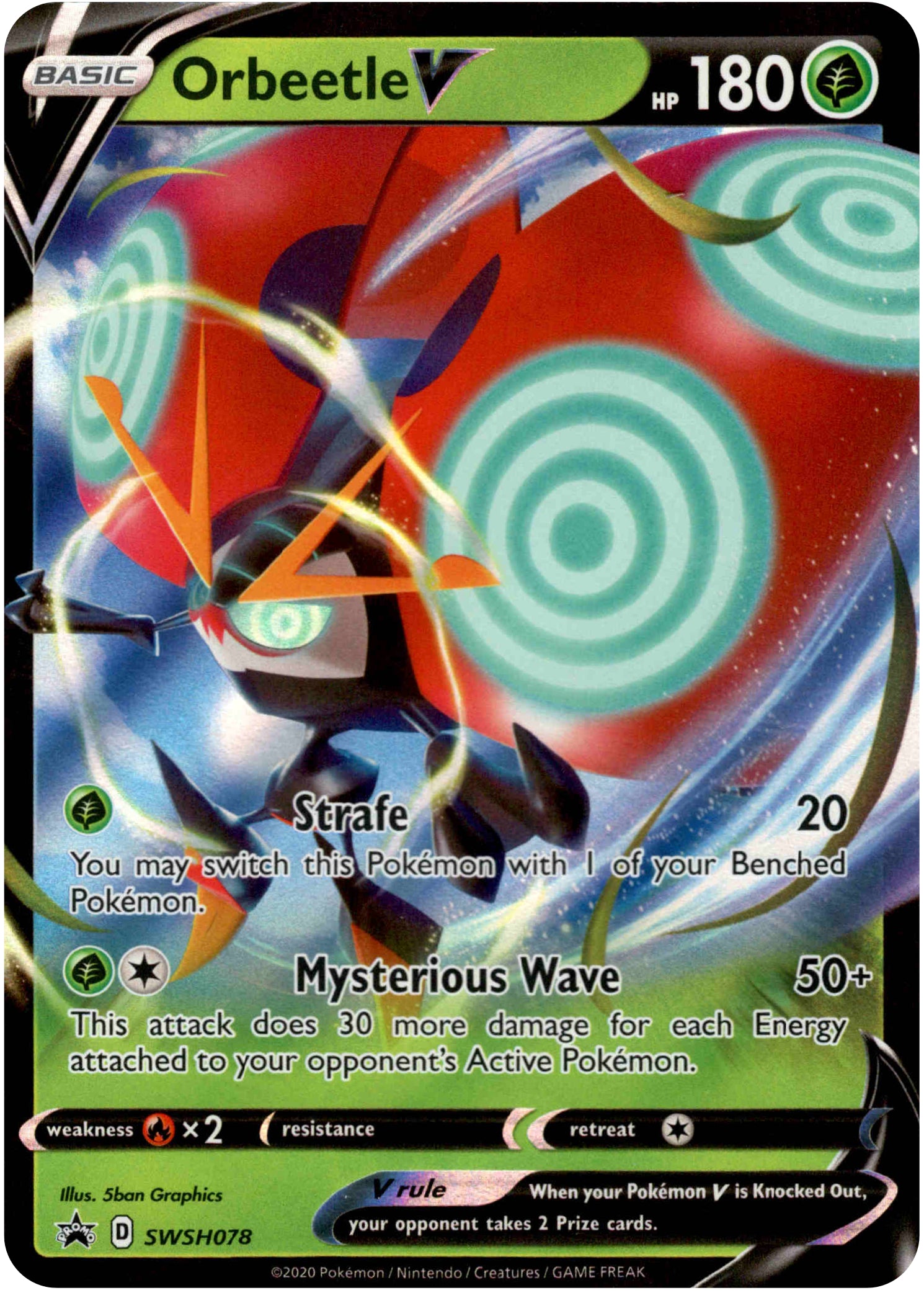Orbeetle V - SWSH078 - Jumbo Card - Card Cavern