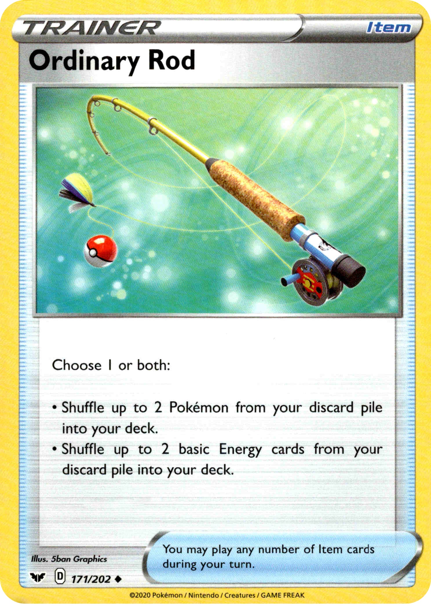 Ordinary Rod - 171/202 - Sword & Shield - Card Cavern