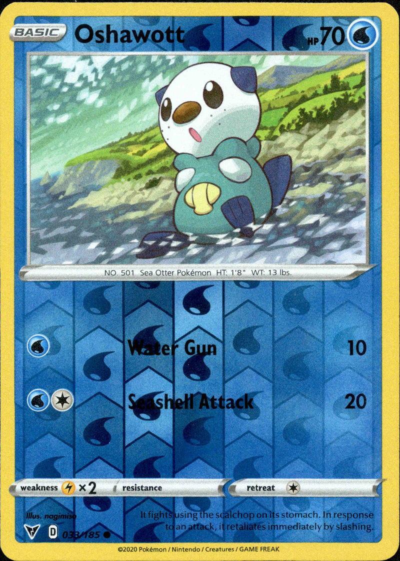 Oshawott - 033/185 - Vivid Voltage - Reverse Holo Card Cavern Trading Cards, LLC Oshawott - 033/185 - Vivid Voltage - Reverse Holo Card Cavern Trading Cards, LLC