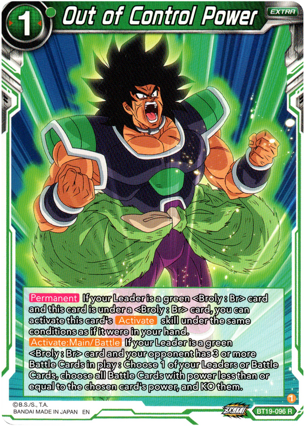 Out of Control Power - BT19-096 - Fighter's Ambition - Card Cavern