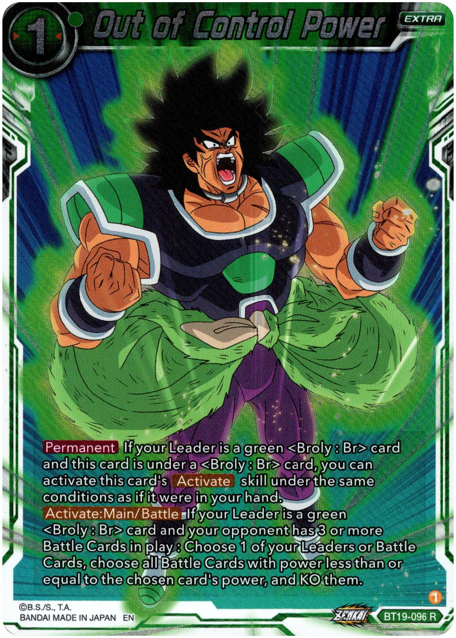 Out of Control Power - BT19-096 - Fighter's Ambition - Foil - Card Cavern