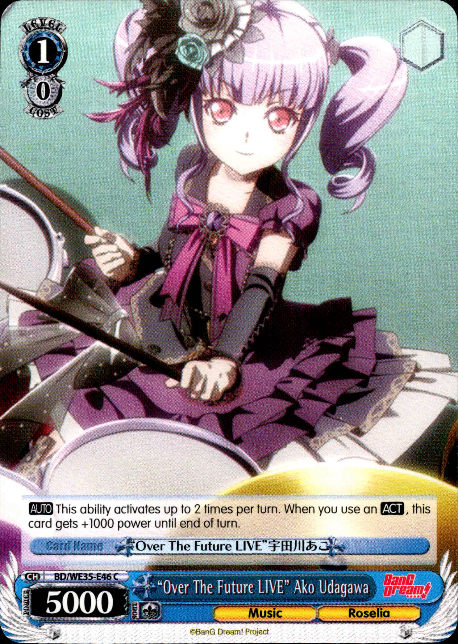 "Over The Future LIVE" Ako Udagawa - BD/WE35-E46 - Poppin’Party x Roselia - Card Cavern