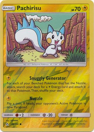 Pachi Rizuu Reverse Critters Pachirisu - 49/156 - Ultra Prism - Reverse Holo – Card Cavern Trading ...