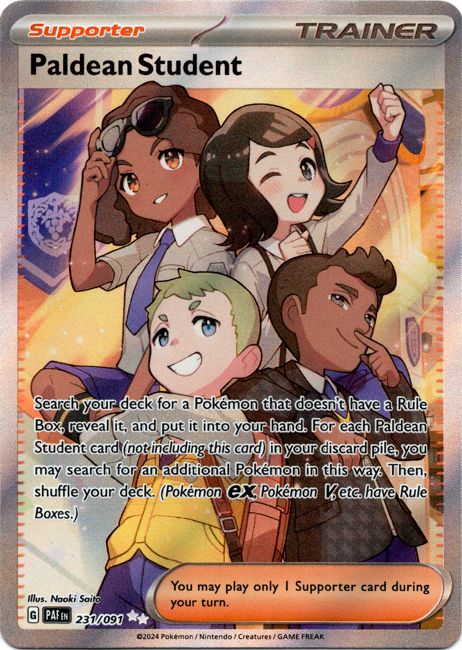 Paldean Student - 231/091 - Paldean Fates - Holo - Card Cavern