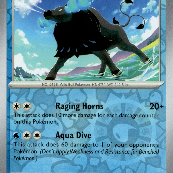 Paldean Tauros - 041/193 - Paldea Evolved - Reverse Holo Card Cavern Trading Cards, LLC Paldean Tauros - 041/193 - Paldea Evolved - Reverse Holo Card Cavern Trading Cards, LLC