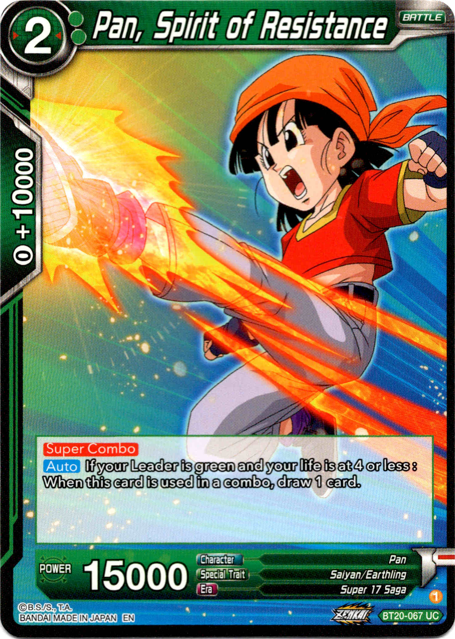 Pan, Spirit of Resistance - BT20-067 UC - Power Absorbed - Card Cavern
