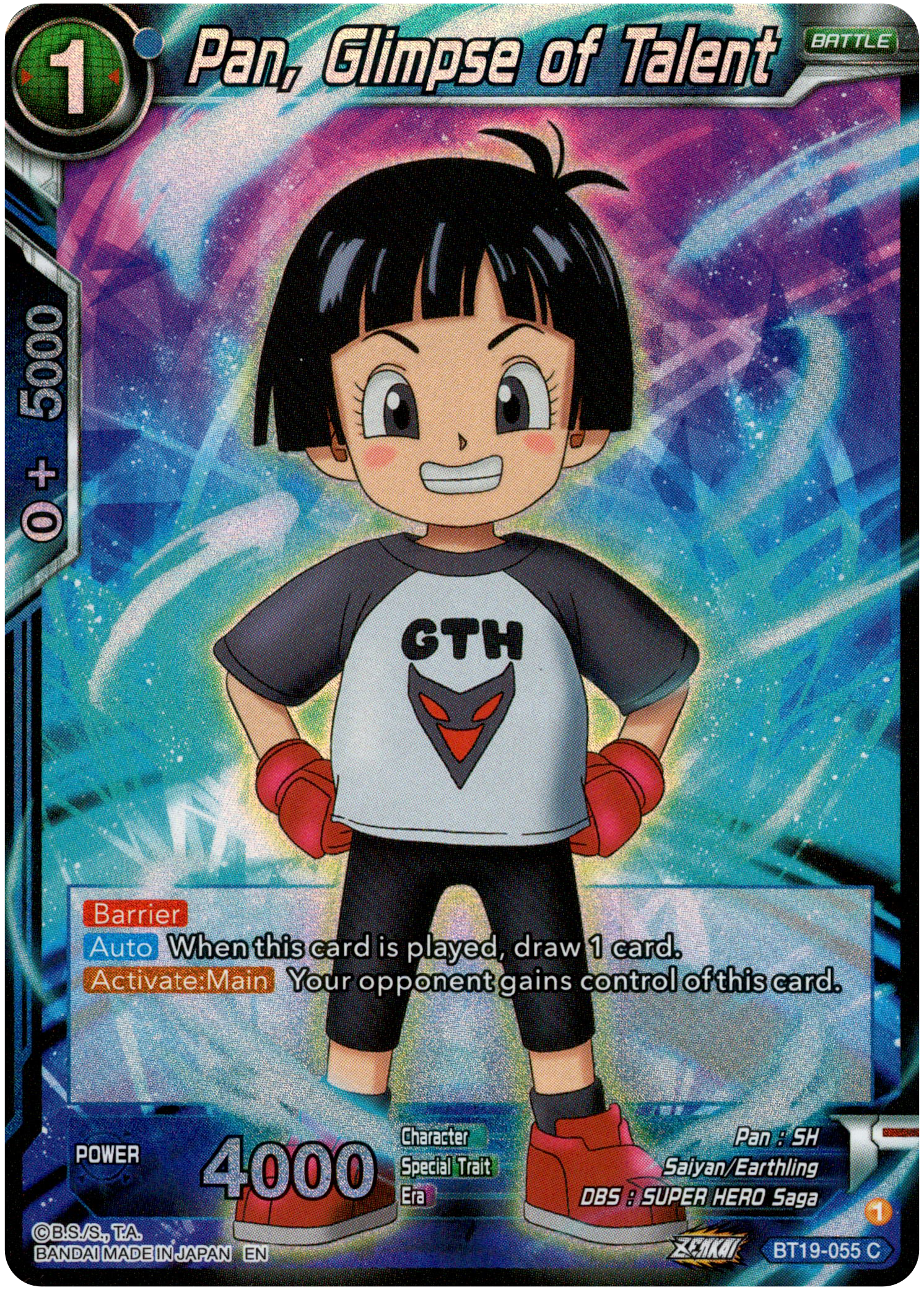Pan, Glimpse of Talent - BT19-055 - Fighter's Ambition - Foil - Card Cavern