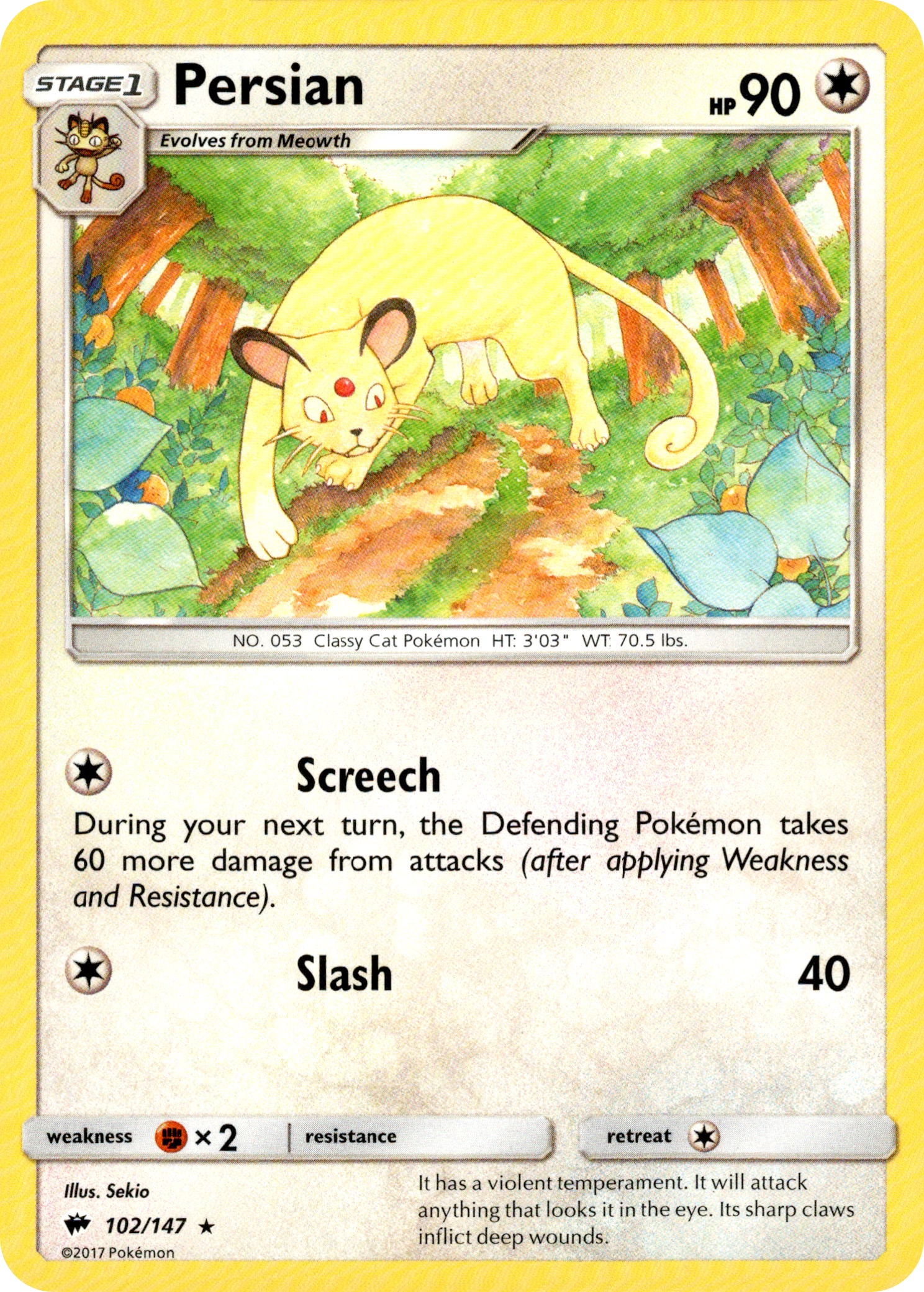 Persian - 102/147 - Burning Shadows - Card Cavern