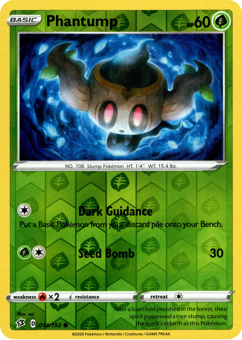 Phantump - 14/192 - Rebel Clash - Reverse Holo Card Cavern Trading Cards, LLC Phantump - 14/192 - Rebel Clash - Reverse Holo Card Cavern Trading Cards, LLC