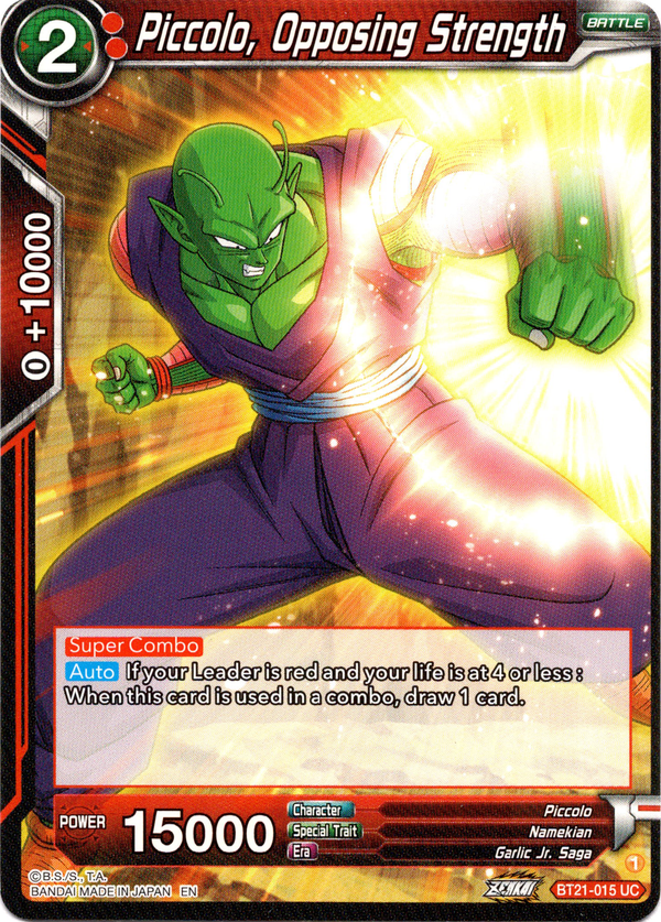 Piccolo, Opposing Strength - BT21-015 - Wild Resurgence - Card Cavern