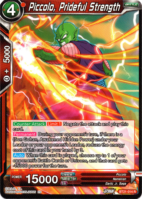 Piccolo, Prideful Strength - BT21-014 - Wild Resurgence - Card Cavern