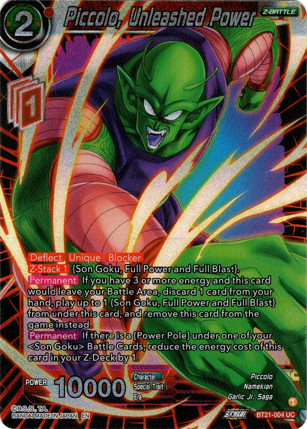 Piccolo, Unleashed Power - BT21-004 - Wild Resurgence - Foil - Card Cavern