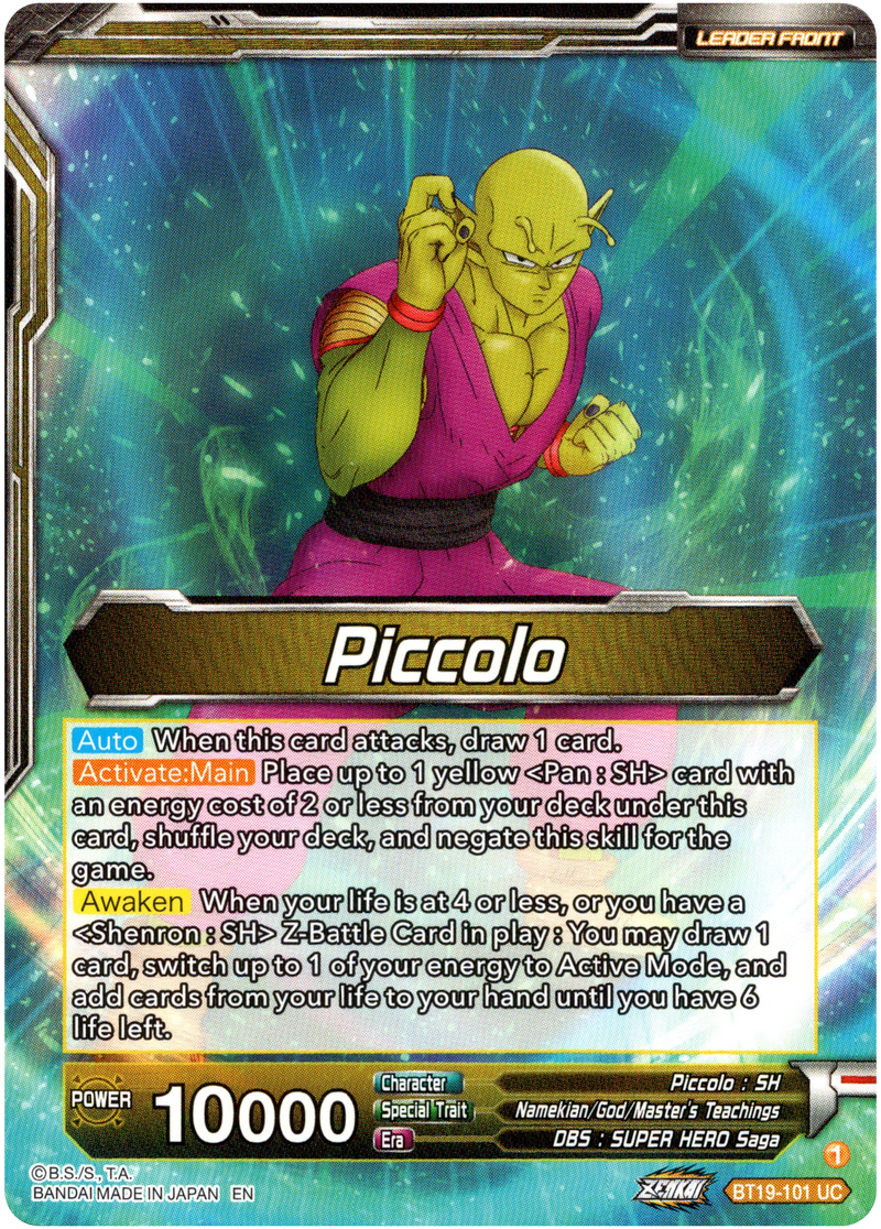 Piccolo // Piccolo, Yet Unseen Power - BT19-101 - Fighter's Ambition - Card Cavern
