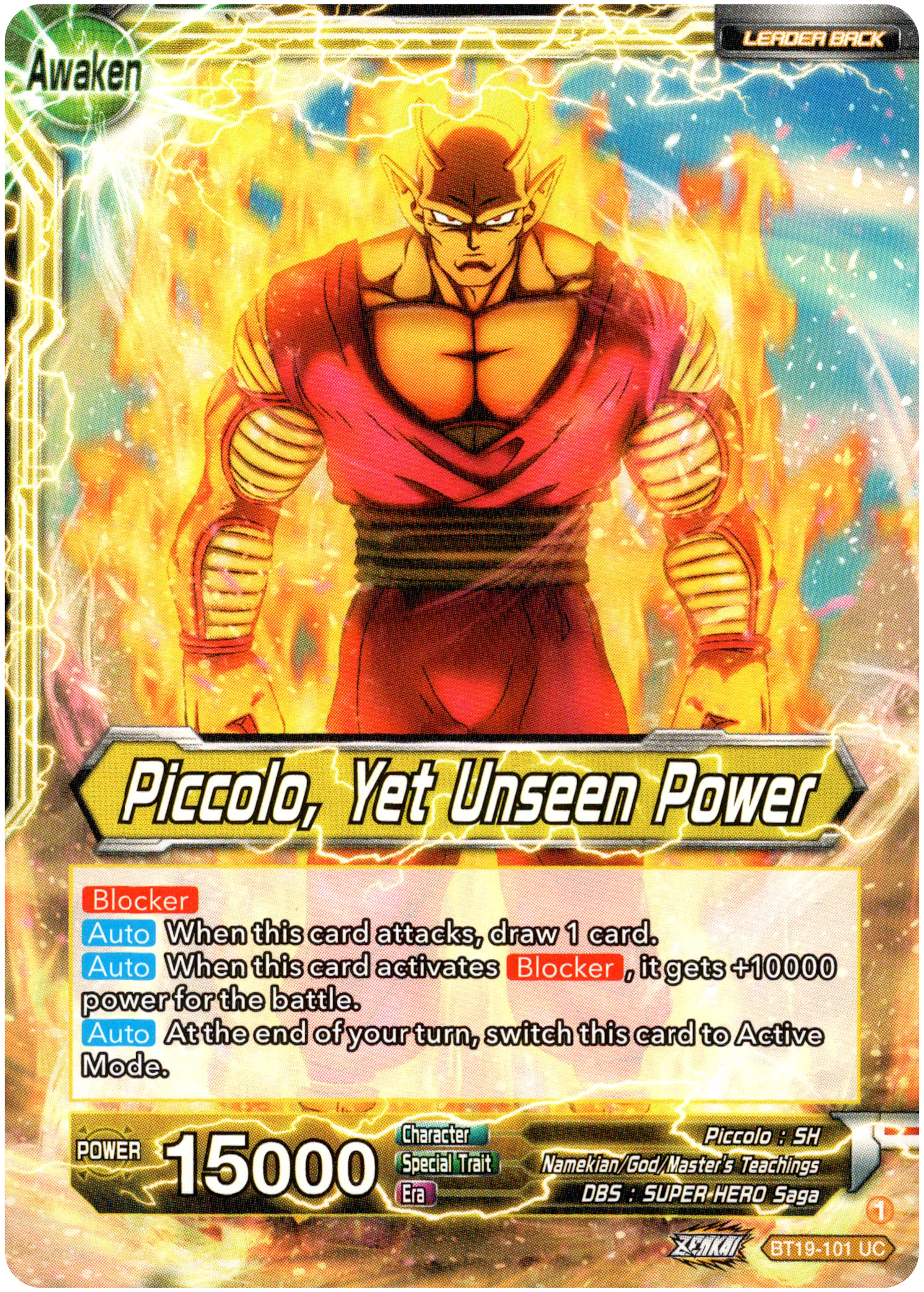 Piccolo // Piccolo, Yet Unseen Power - BT19-101 - Fighter's Ambition - Card Cavern
