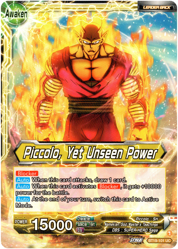 Piccolo // Piccolo, Yet Unseen Power - BT19-101 - Fighter's Ambition - Card Cavern
