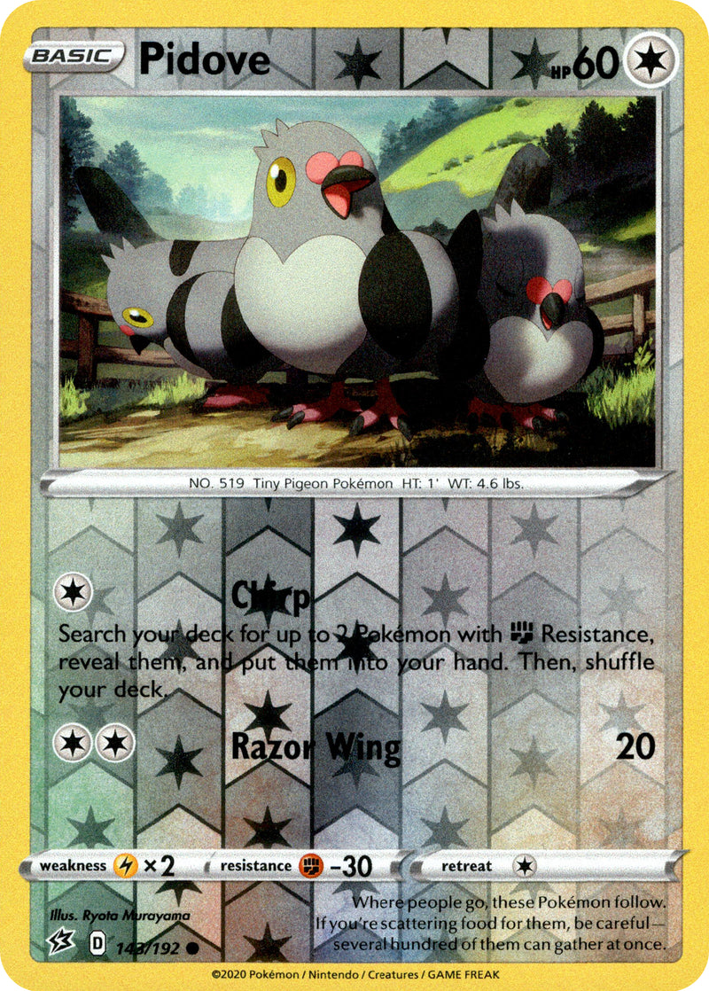 pidove pokemon card value Pidove - 143/192 - Rebel Clash