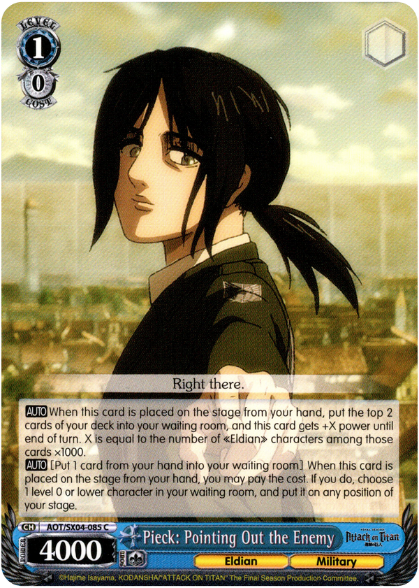 Pieck: Pointing Out the Enemy - AOT/SX04-085 C - Card Cavern