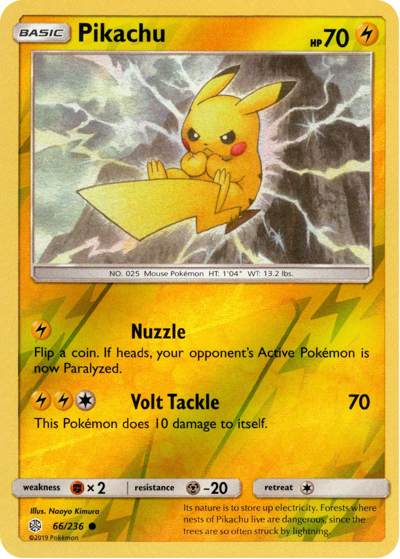 Pikachu - 66/236 - Cosmic Eclipse - Reverse Holo – Card Cavern Trading  Cards, LLC