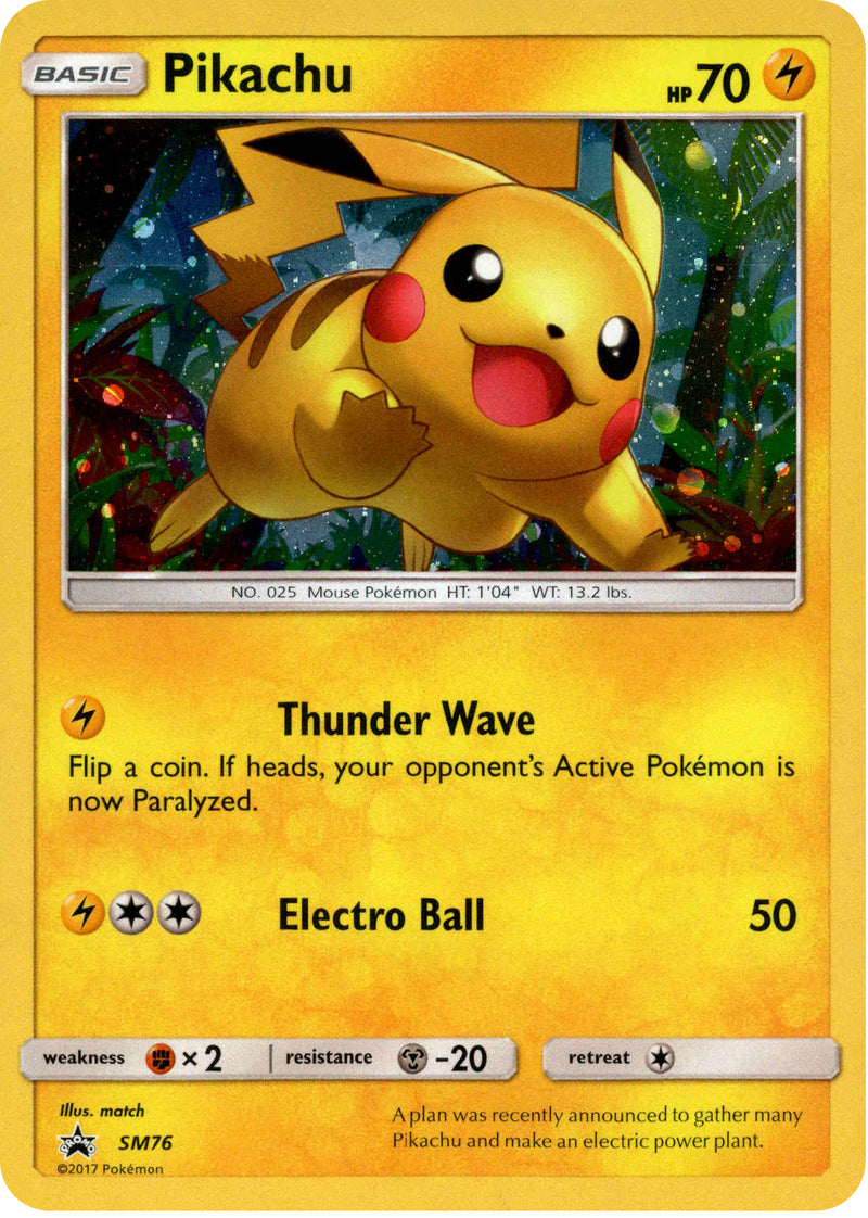Pikachu - SM76 - Sun & Moon Promo Card Cavern Trading Cards, LLC Pikachu - SM76 - Sun & Moon Promo Card Cavern Trading Cards, LLC