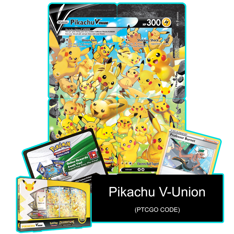 Pikachu V-Union - Celebrations Special Collection - Pokemon TCG Live Code - Card Cavern