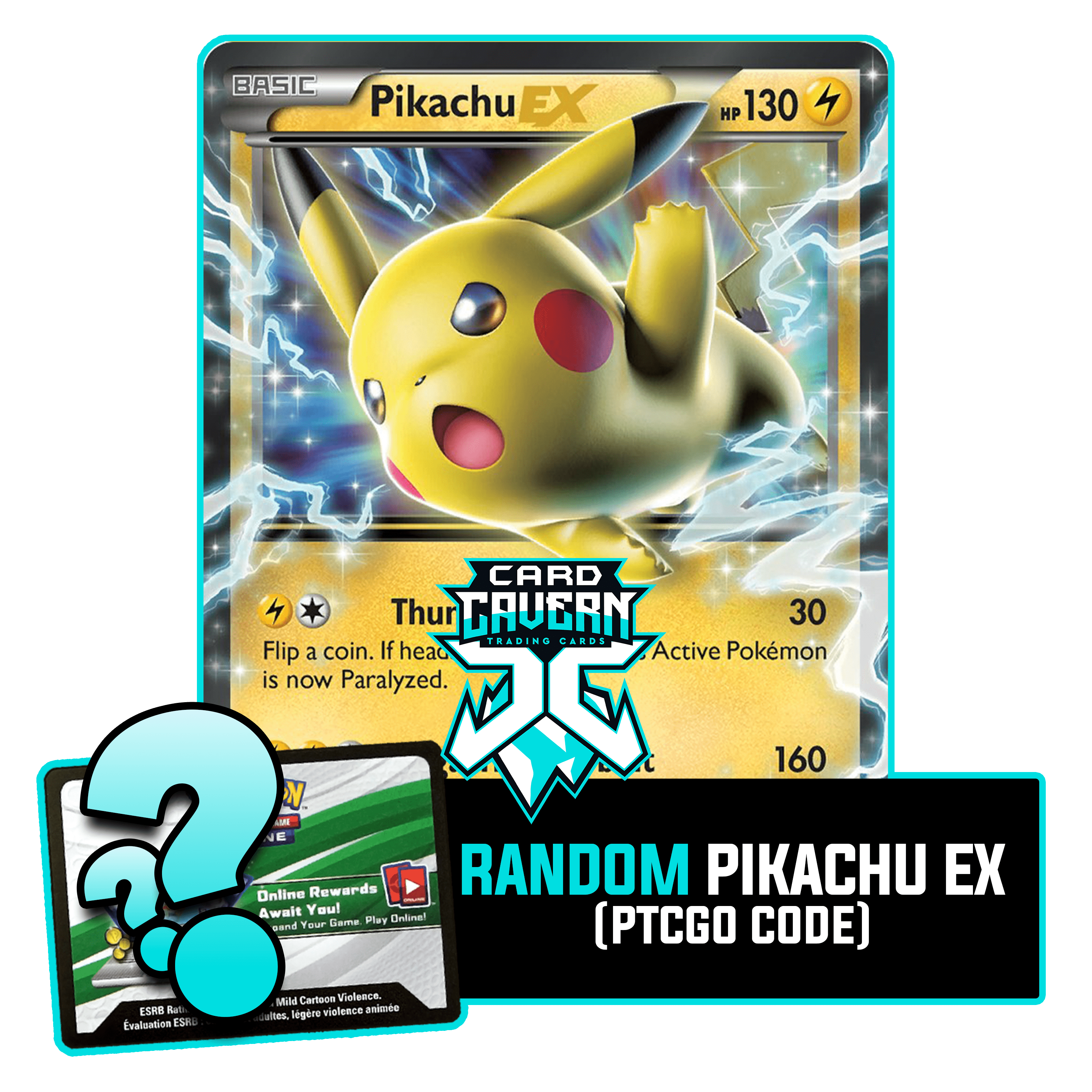Random Pikachu EX PTCGO Code - Card Cavern