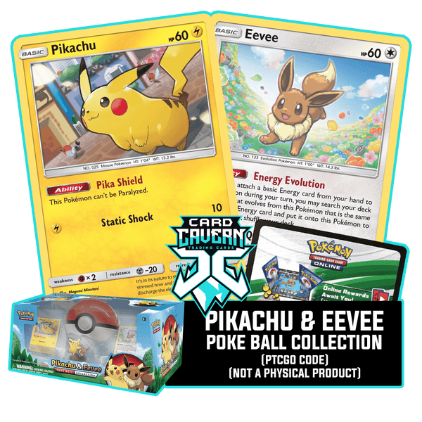 Pikachu & Eevee Poke Ball Collection - Promos - PTCGO Code - Card Cavern