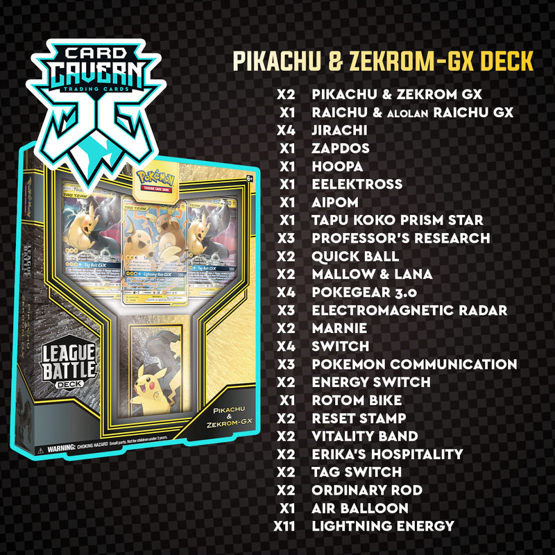 League Battle Deck: Pikachu & Zekrom GX PTCGL Code - Card Cavern