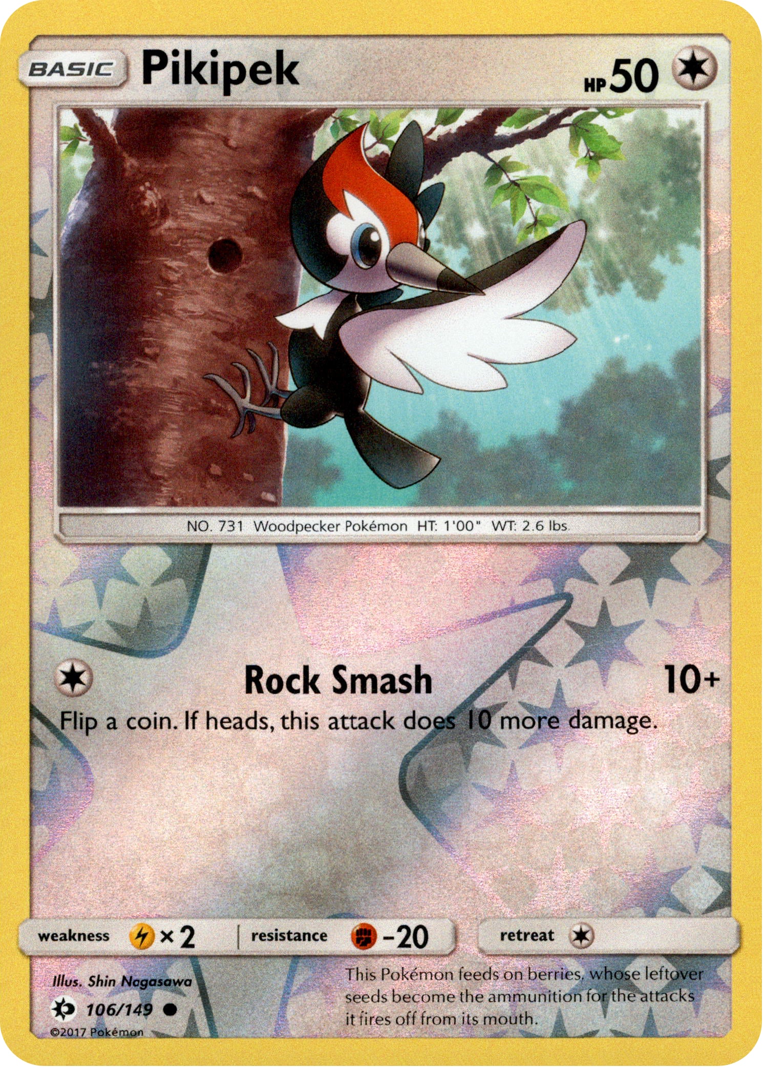 Pikipek - 106/149 - Sun & Moon - Reverse Holo - Card Cavern