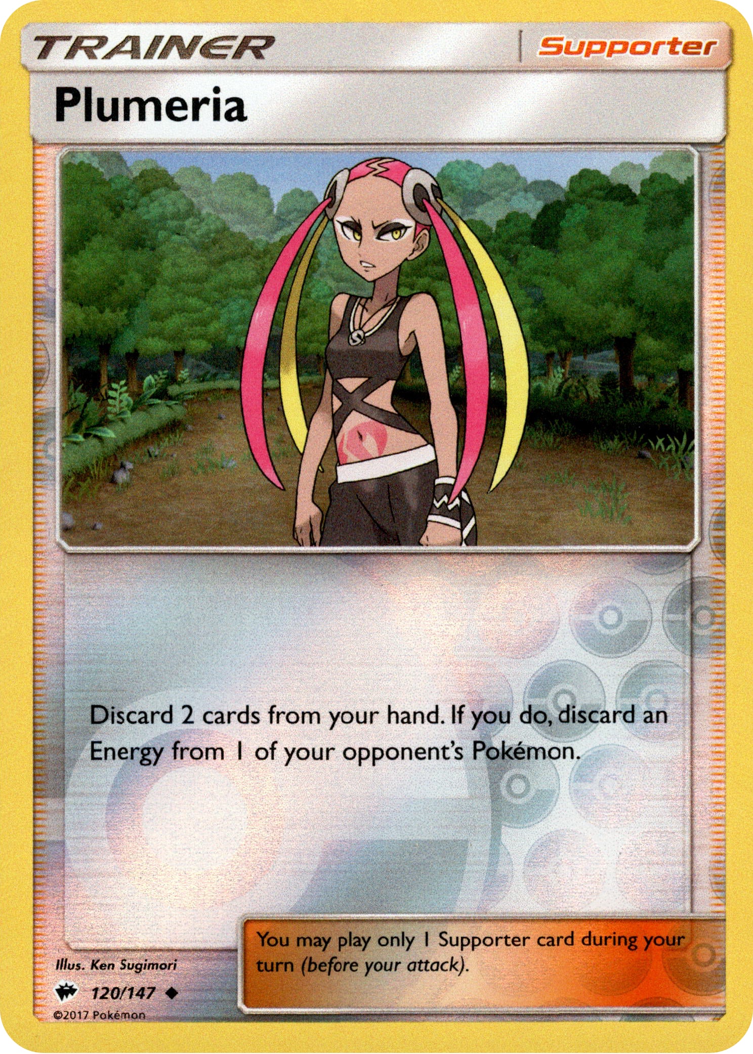Plumeria - 120/147 - Burning Shadows - Reverse Holo - Card Cavern