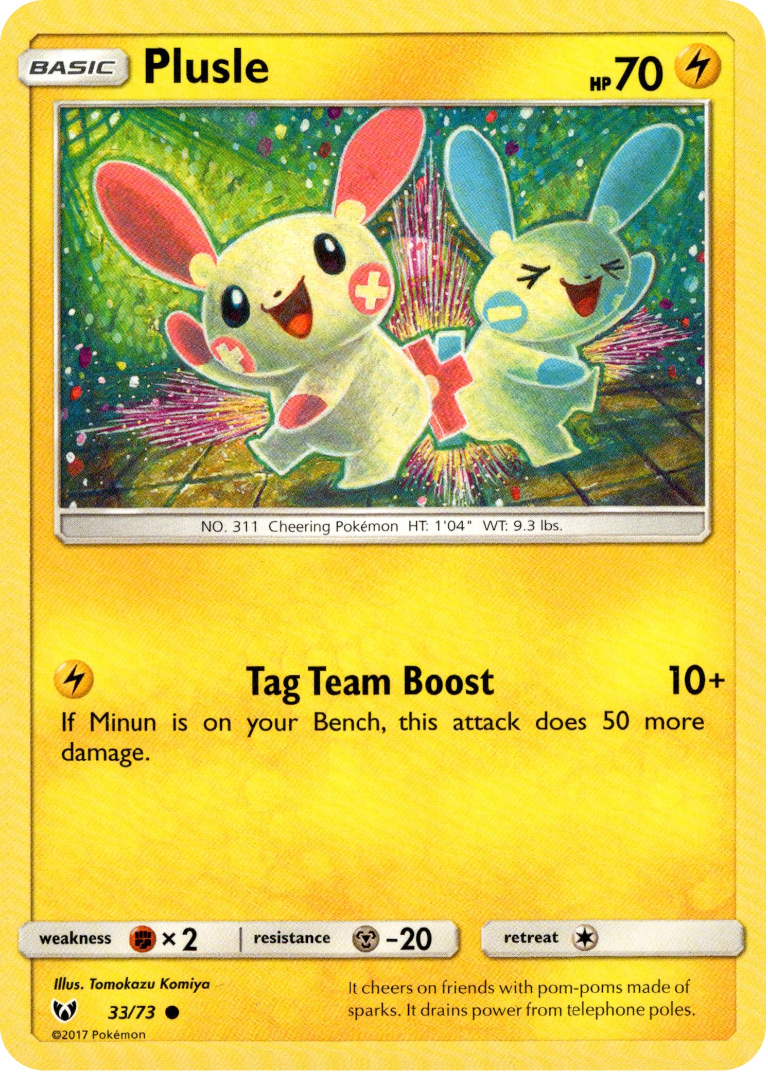 Plusle - 33/73 - Shining Legends - Card Cavern