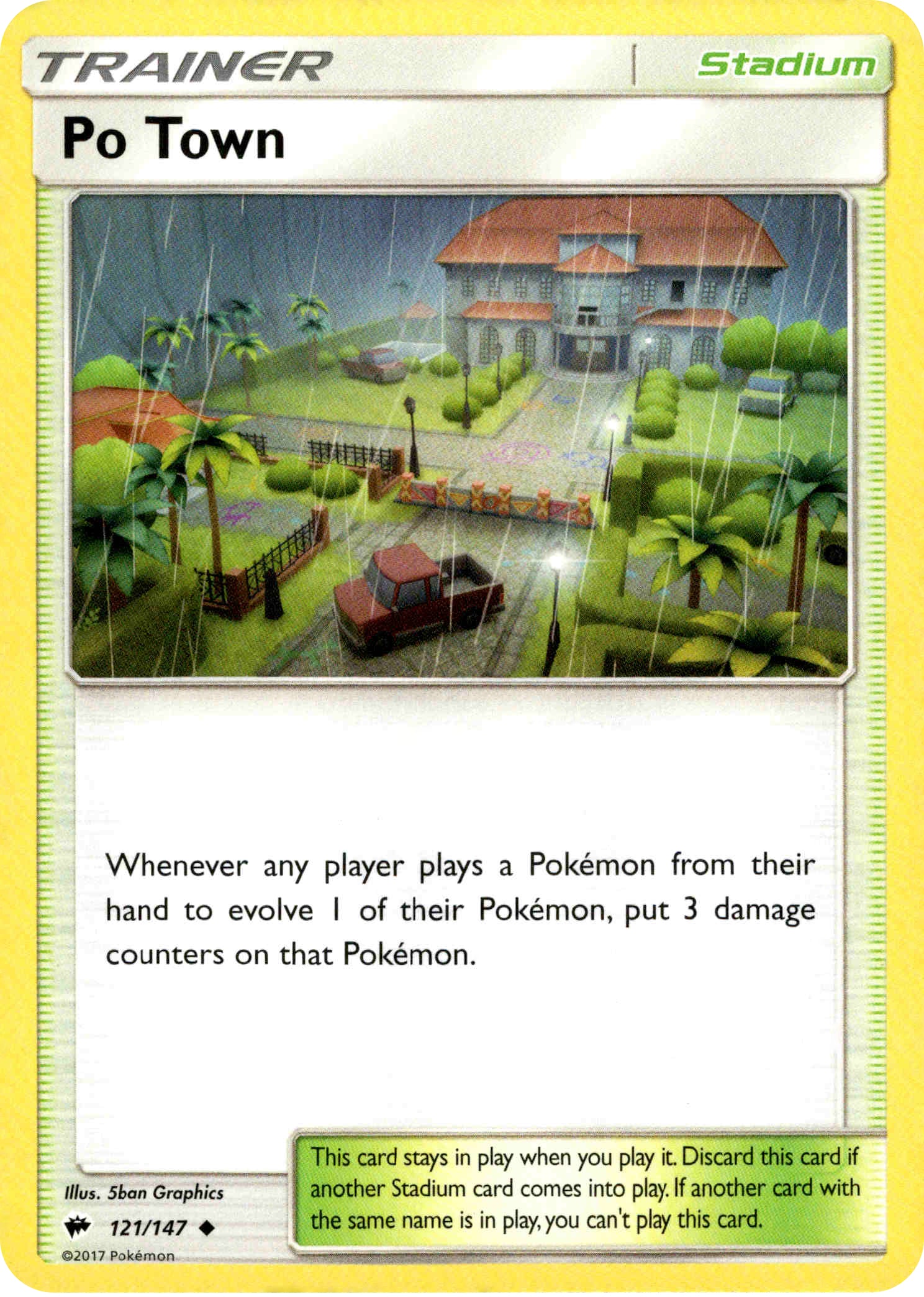Po Town - 121/147 - Burning Shadows - Card Cavern