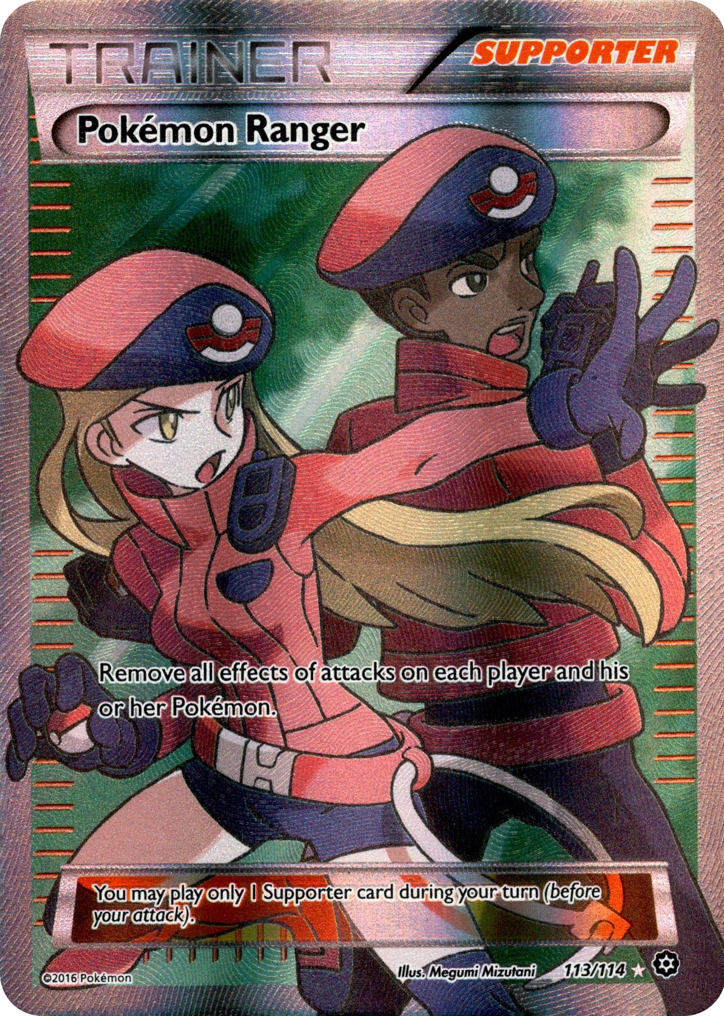 Pokémon Ranger Full Art - 113/114 - Steam Siege - Holo - Card Cavern