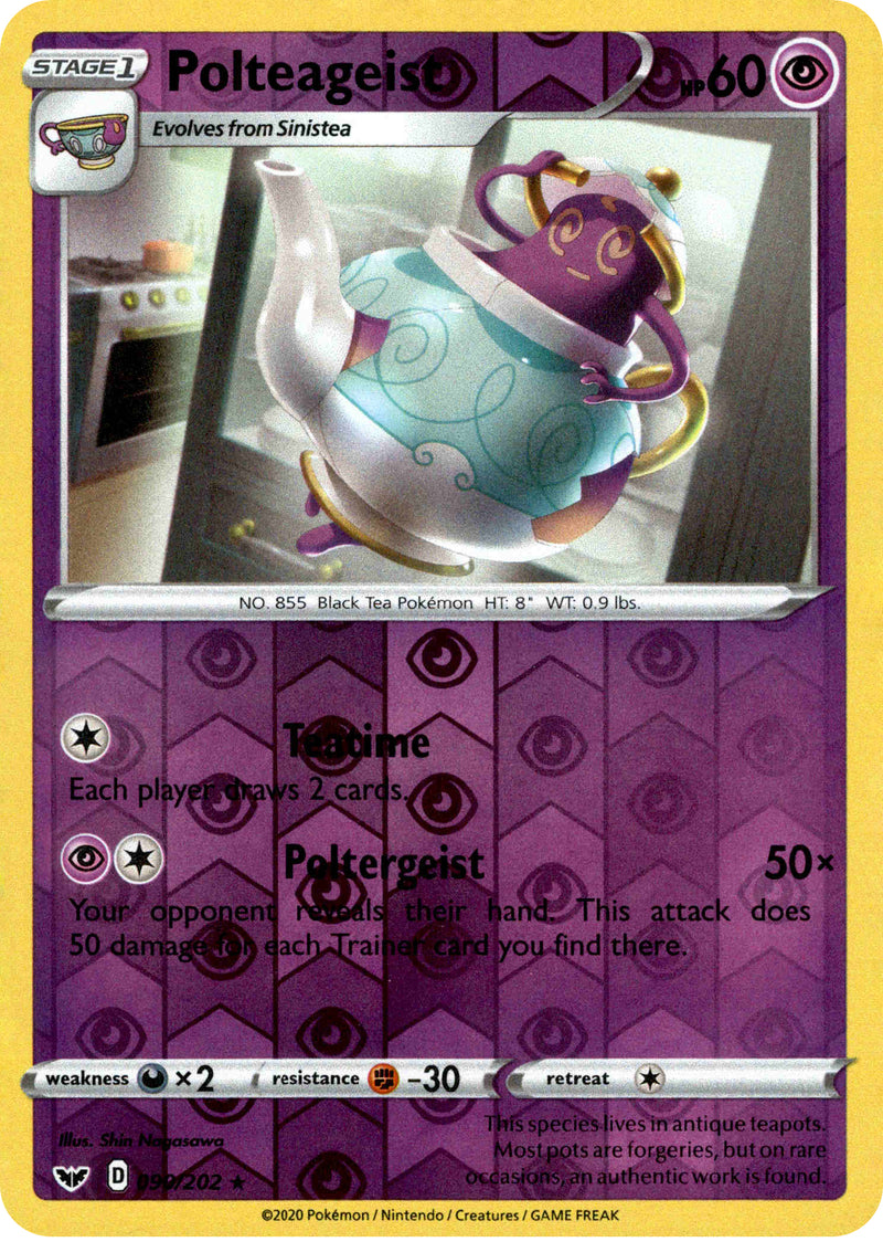 Polteageist - 90/202 - Sword & Shield - Reverse Holo Polteageist - 90/202 - Sword & Shield - Reverse Holo