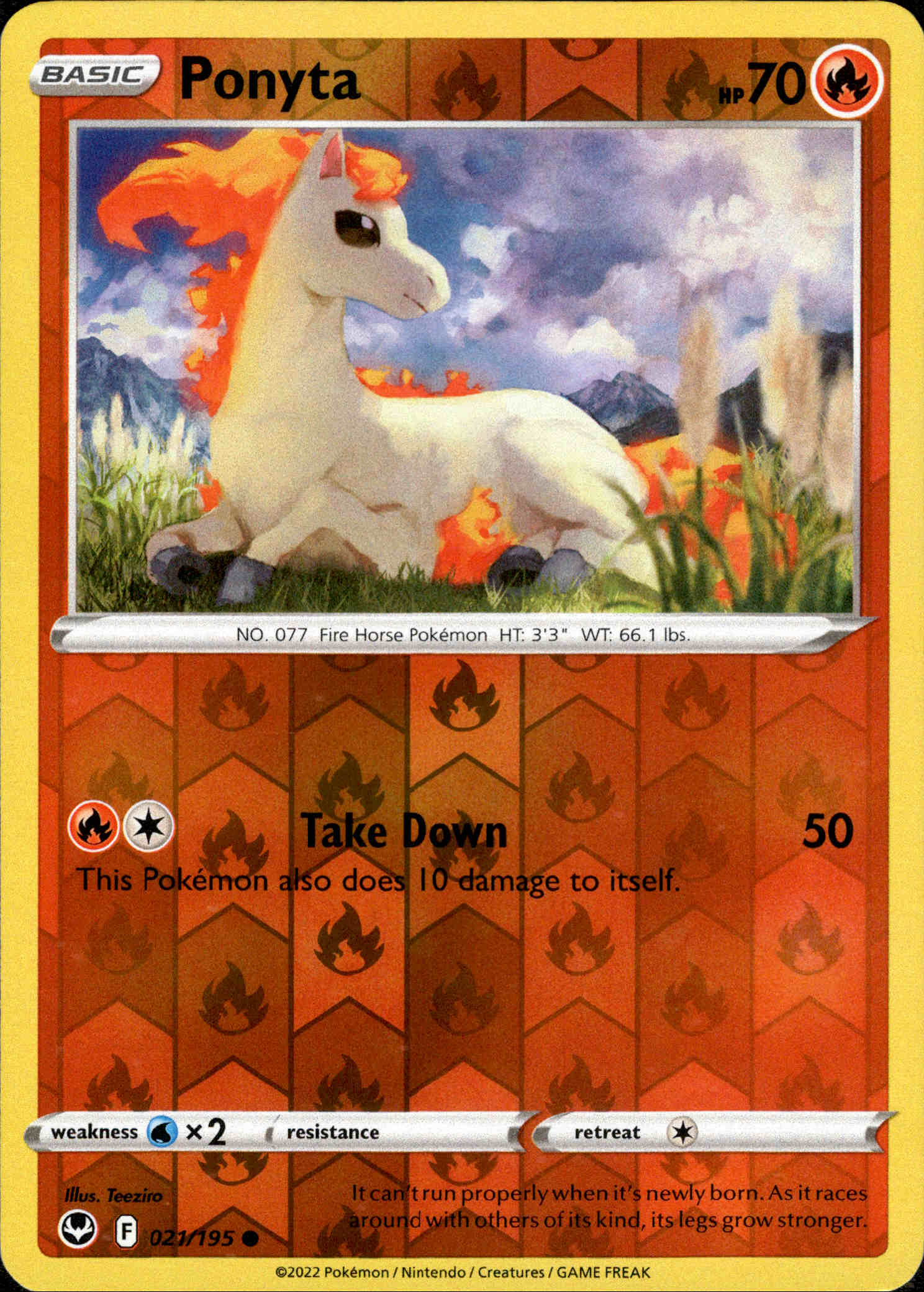 Ponyta - 021/195 - Silver Tempest - Reverse Holo - Card Cavern