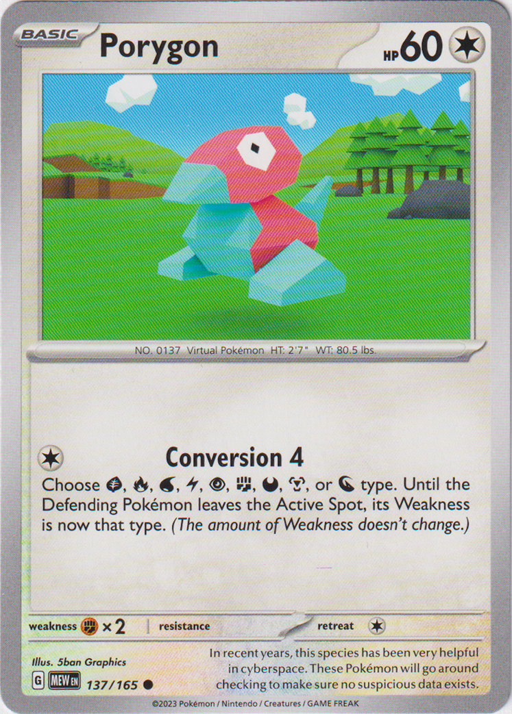 Porygon - 137/165 - Scarlet & Violet 151 - Card Cavern
