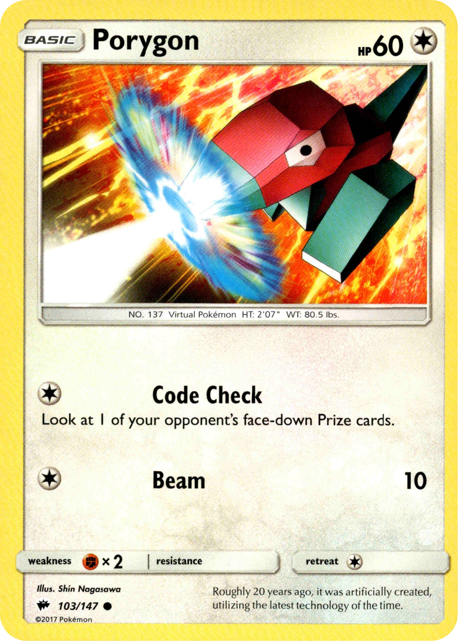 Porygon - 103/147 - Burning Shadows - Card Cavern