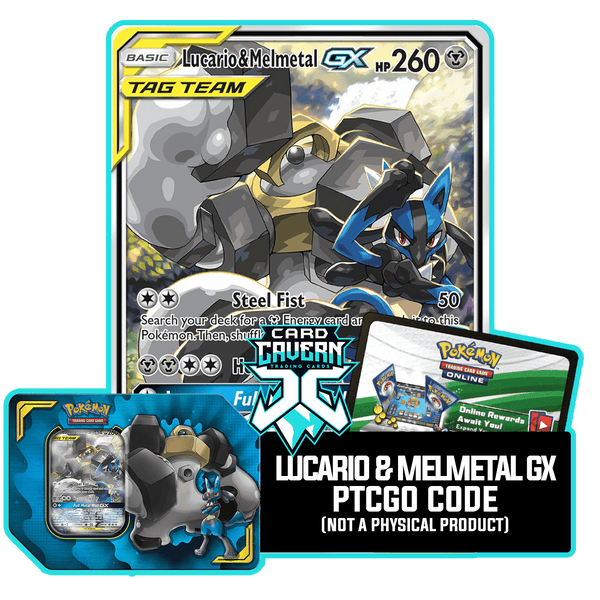 Lucario & Melmetal GX SM92 - PTCGL Code – Card Cavern Trading
