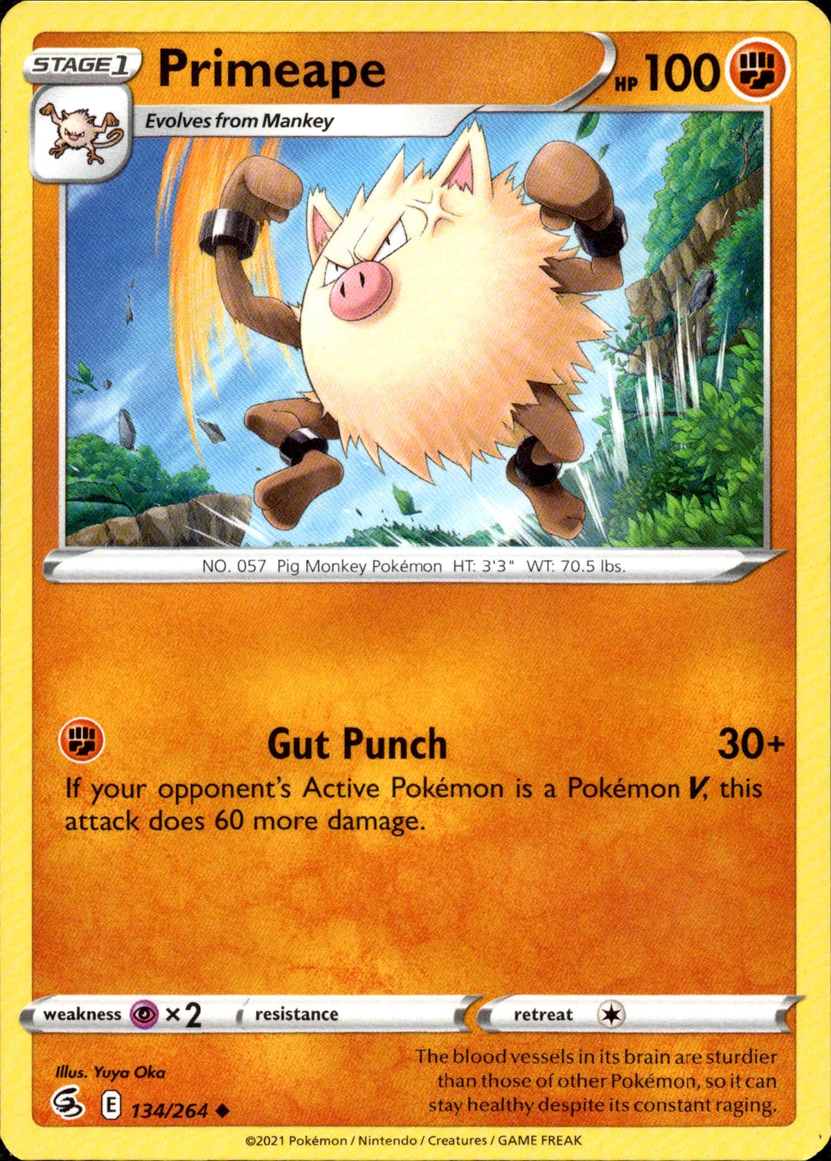 Primeape - 134/264 - Fusion Strike - Card Cavern