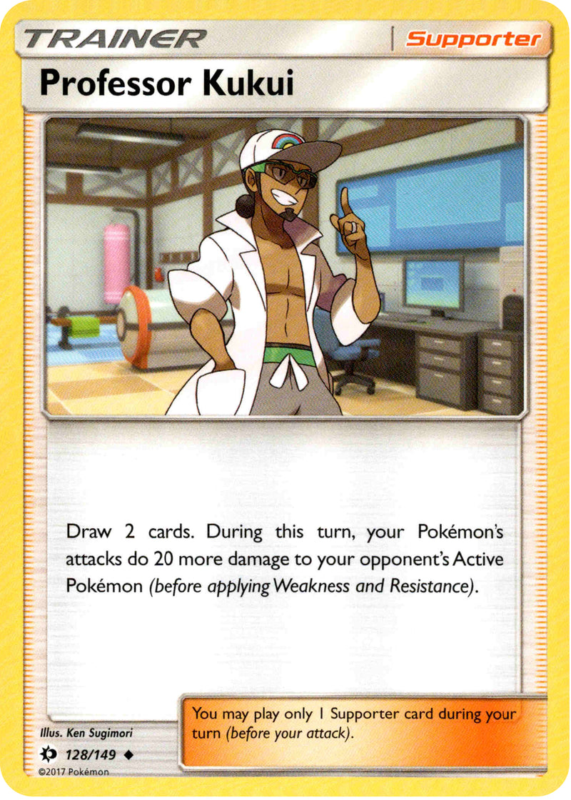 pokemon trainer card professor kukui Professor Kukui 128/149 Uncommon Mint Pokemon Card