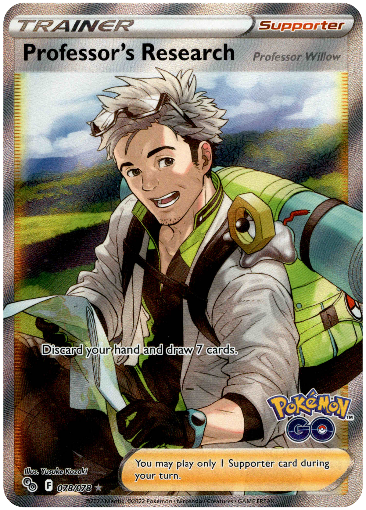 Professor's Research Full Art - 078/078 - Pokemon Go - Holo - Card Cavern