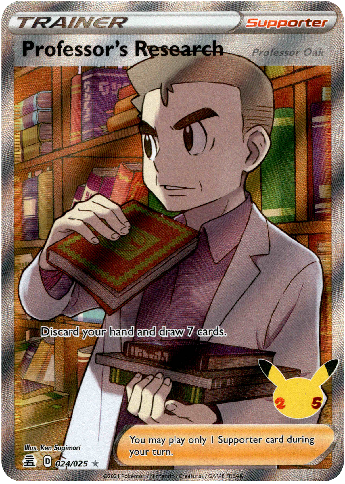 Professor's Research Full Art - 024/025 - Celebrations - Holo - Card Cavern